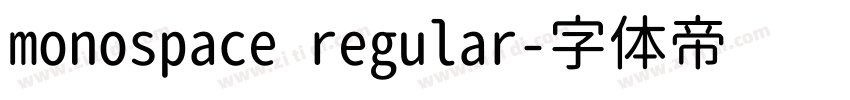 monospace regular字体转换